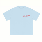 230GSM Unisex Cool-Touch Sorona Fabric Basic Crew Neck T-shirt Sky Blue