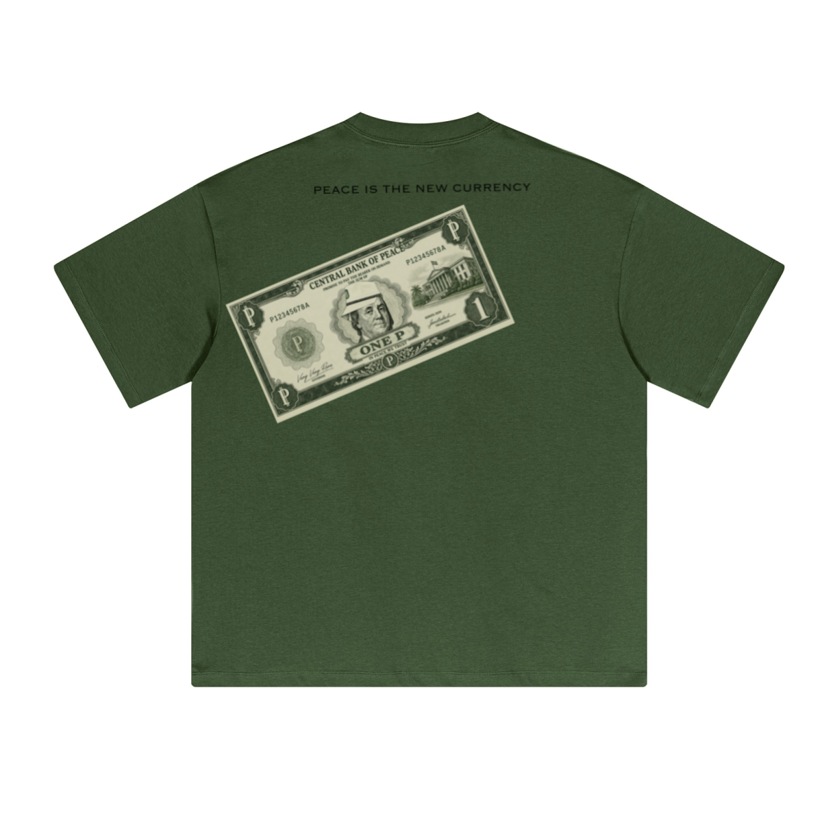230GSM Unisex Cool-Touch Sorona Fabric Basic Crew Neck T-shirt Olive Green