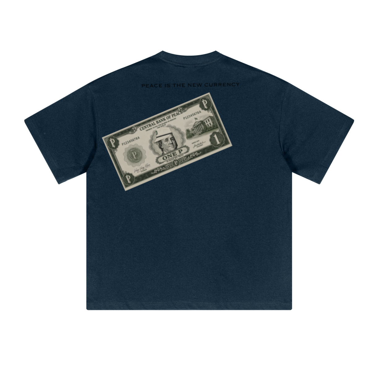230GSM Unisex Cool-Touch Sorona Fabric Basic Crew Neck T-shirt Navy Blue