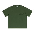 230GSM Unisex Cool-Touch Sorona Fabric Basic Crew Neck T-shirt Olive Green