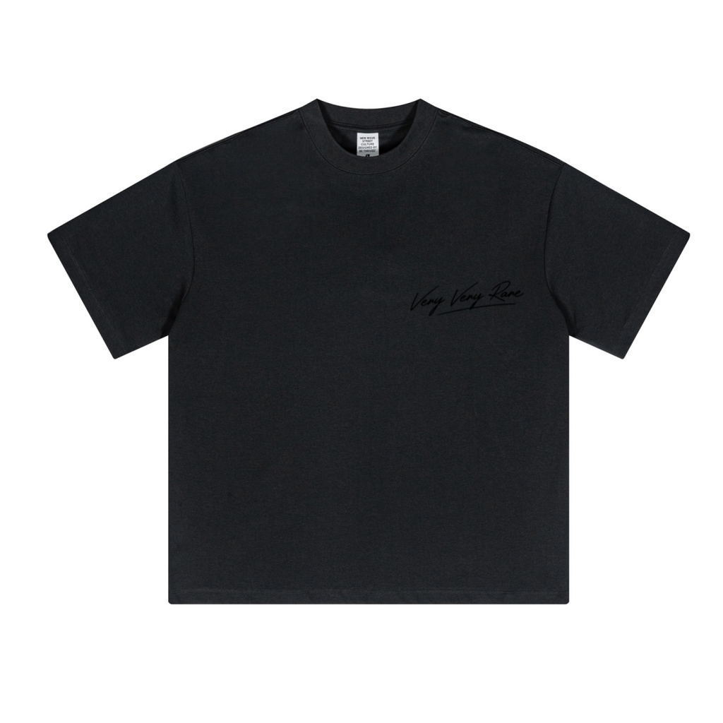 230GSM Unisex Cool-Touch Sorona Fabric Basic Crew Neck T-shirt Black