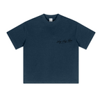 230GSM Unisex Cool-Touch Sorona Fabric Basic Crew Neck T-shirt Navy Blue